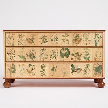 Josef Frank, a 'Flora' chest of drawers, Svenskt Tenn Sweden 1930-40s.