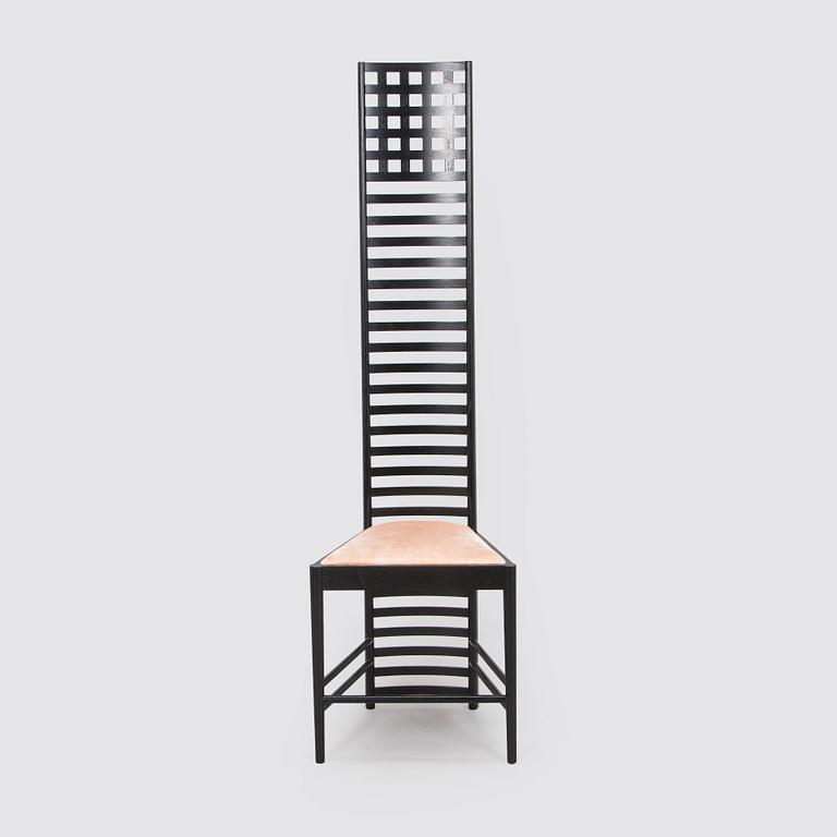 Charles Rennie Mackintosh, a 'Hill house 1' chair for Cassina, designed in 1902.