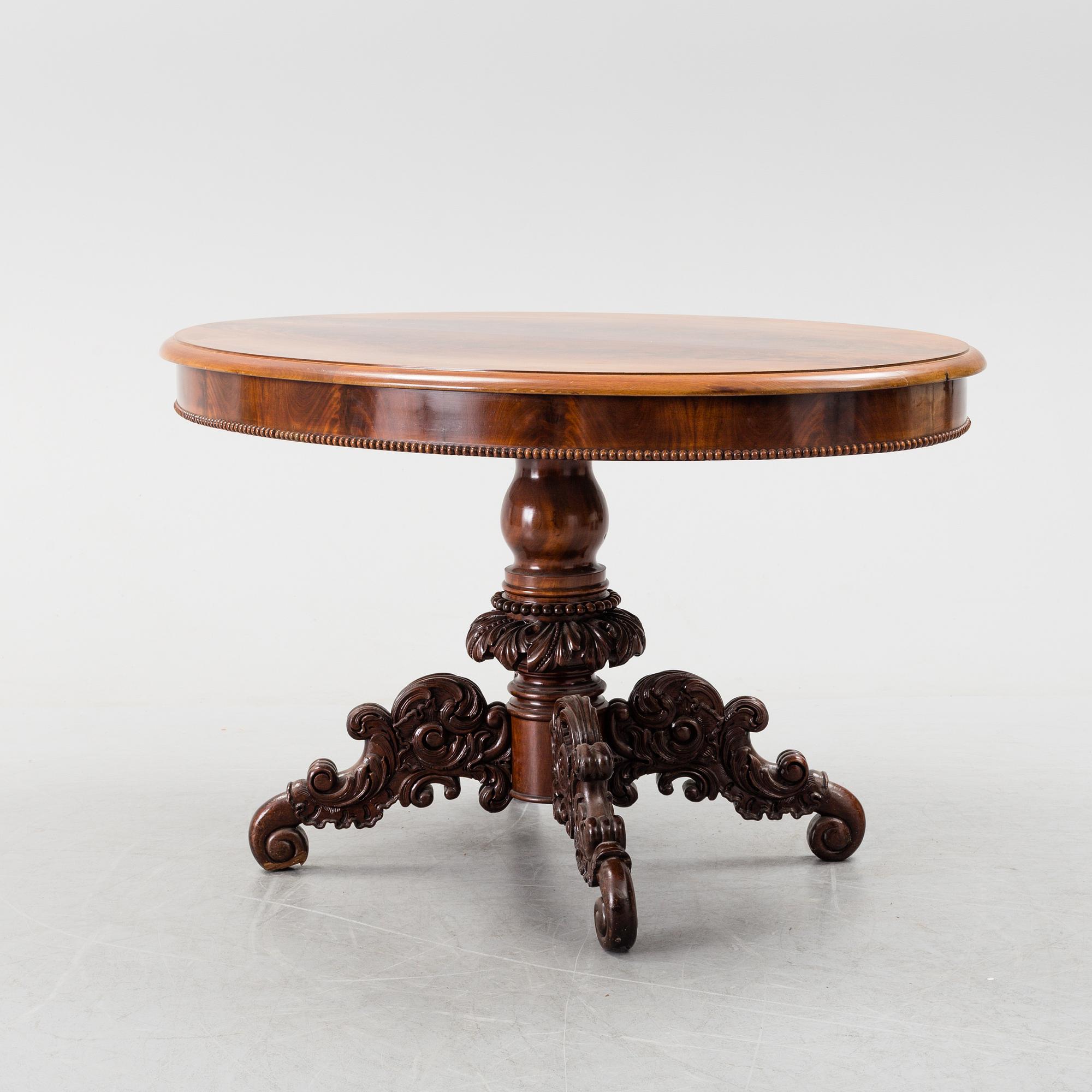 A mid 19th century mahogny table.