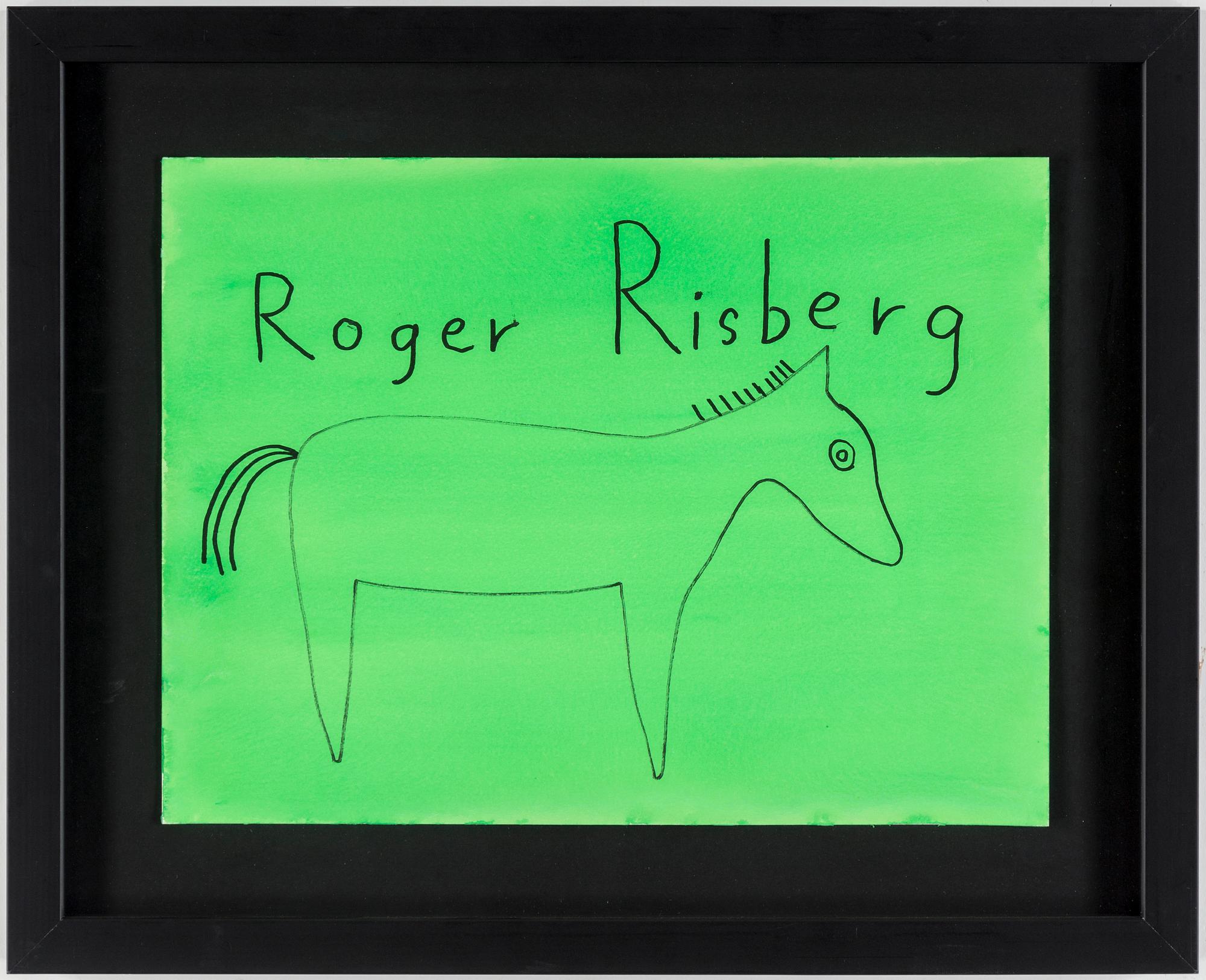 ROGER RISBERG, gouache and indian ink on paper, signed Roger Risberg.