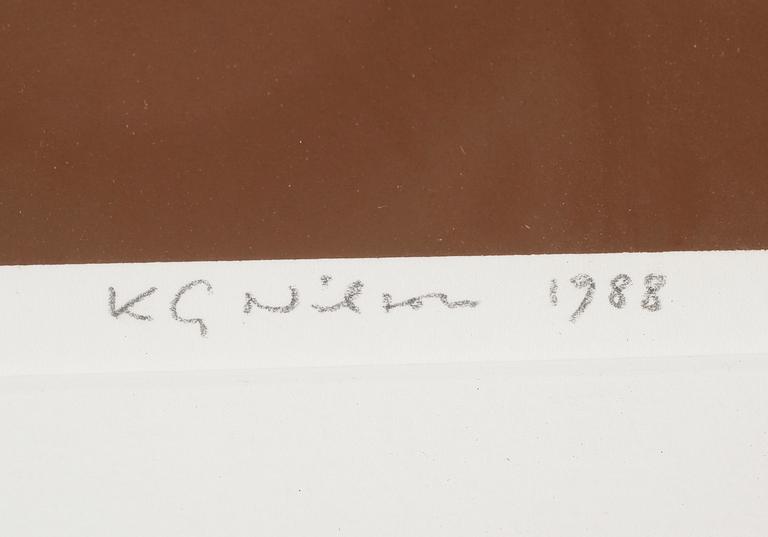 K G ( KARL GUSTAF) NILSON, färglitografi, signerad och daterad 1988, numrerad 79/200.