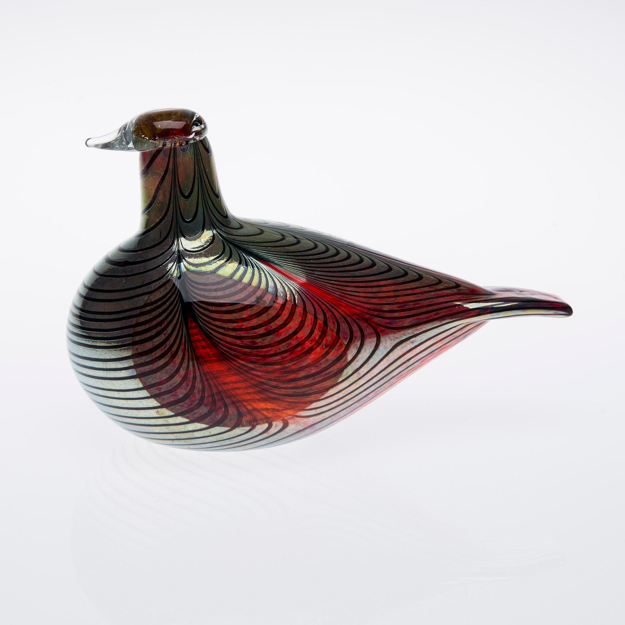 FIGURIN, glas, signerad O. Toikka Nuutajärvi Notsjö.