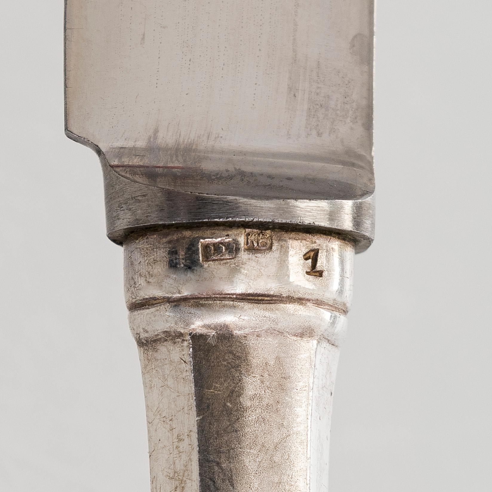 Bestickuppsättning, 24 dlr, silver Kultakeskus, Tavastehus 1939.