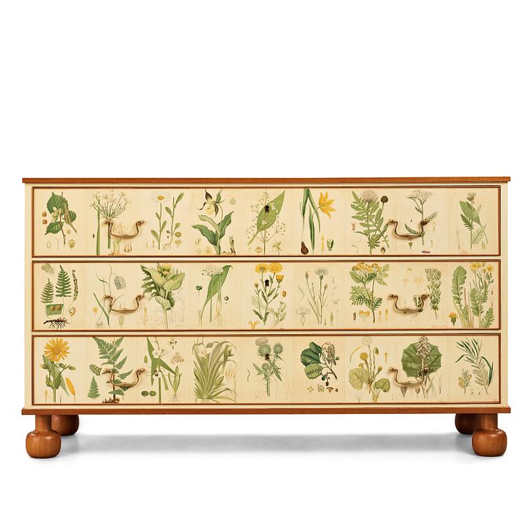 Josef Frank, a chest of drawers/ a sideboard "Flora", Svenskt Tenn, Sweden, mid 20th century, model 1050.