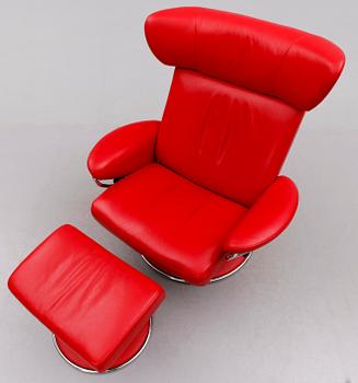 FÅTÖLJ OCH FOTPALL, Stressless Jazz, Ekornes, 1900-/2000-tal.