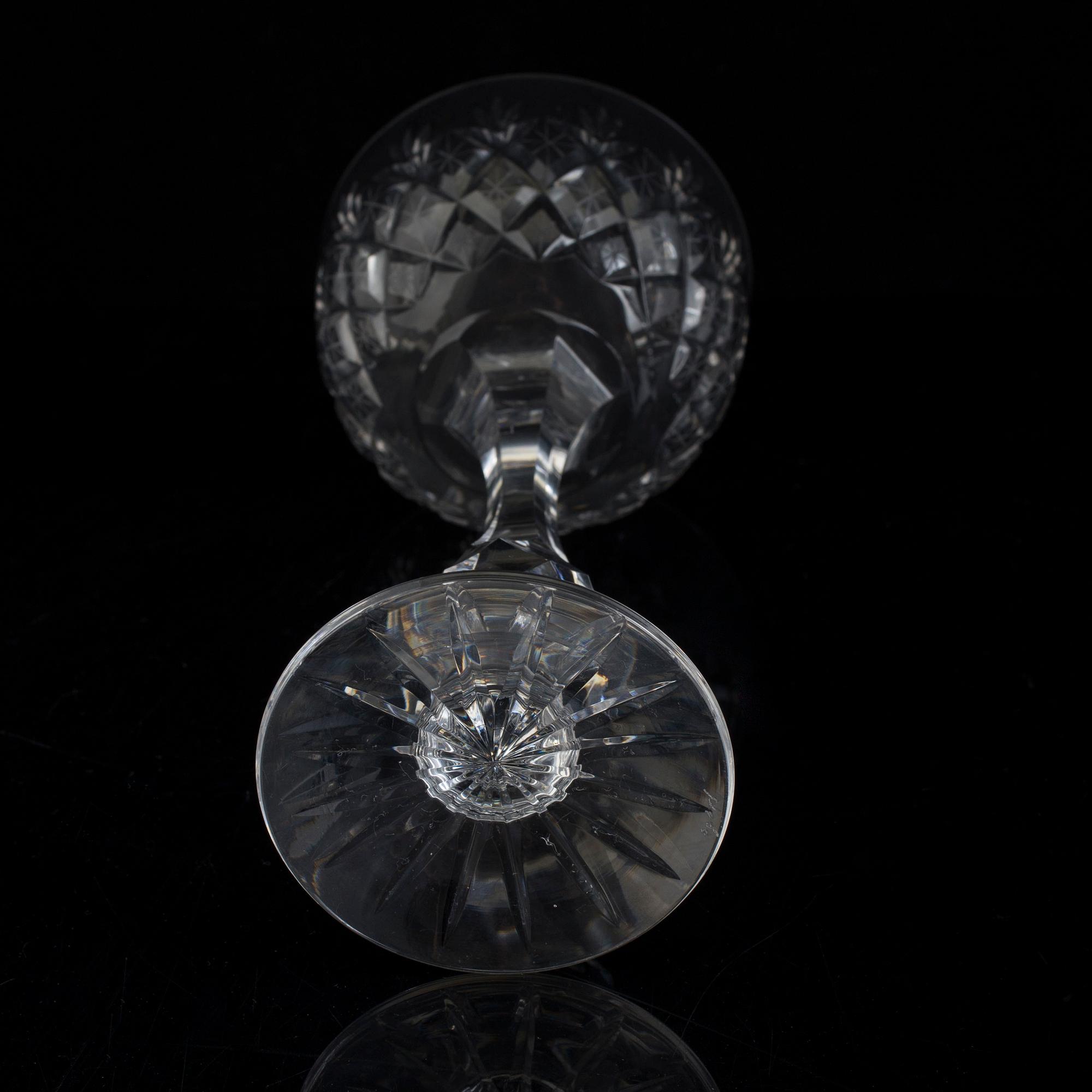 GLASSERVIS, "Pompadour", Fritz Kallenberg, Kosta Boda, 1900-talets andra hälft.