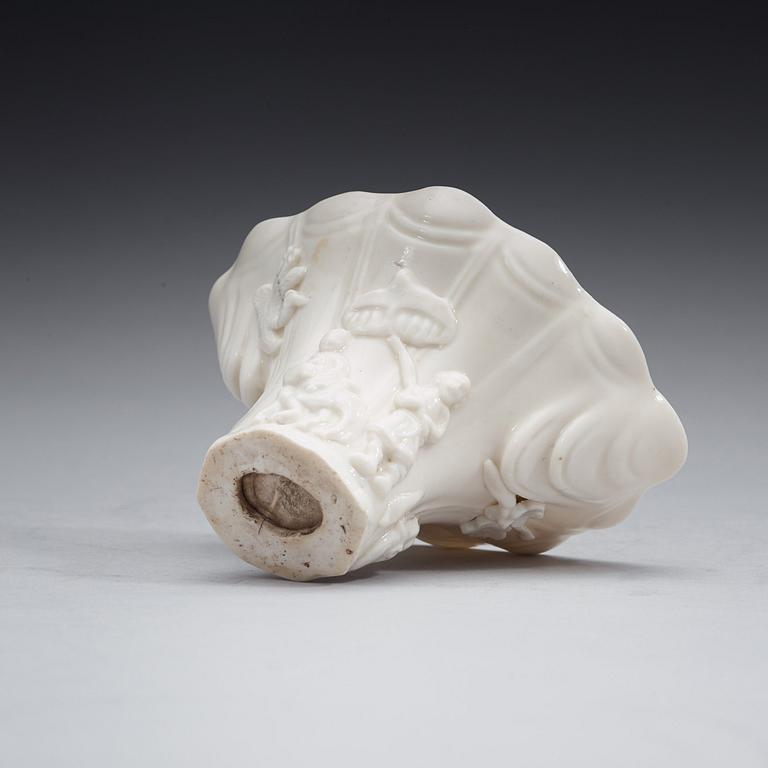 A blanc de chine libation cup, Qing dynasty, 18th Century.