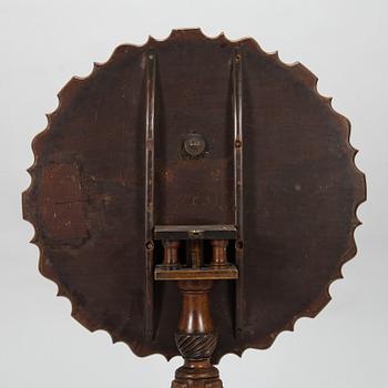 An English 17th-century tilt-top table.