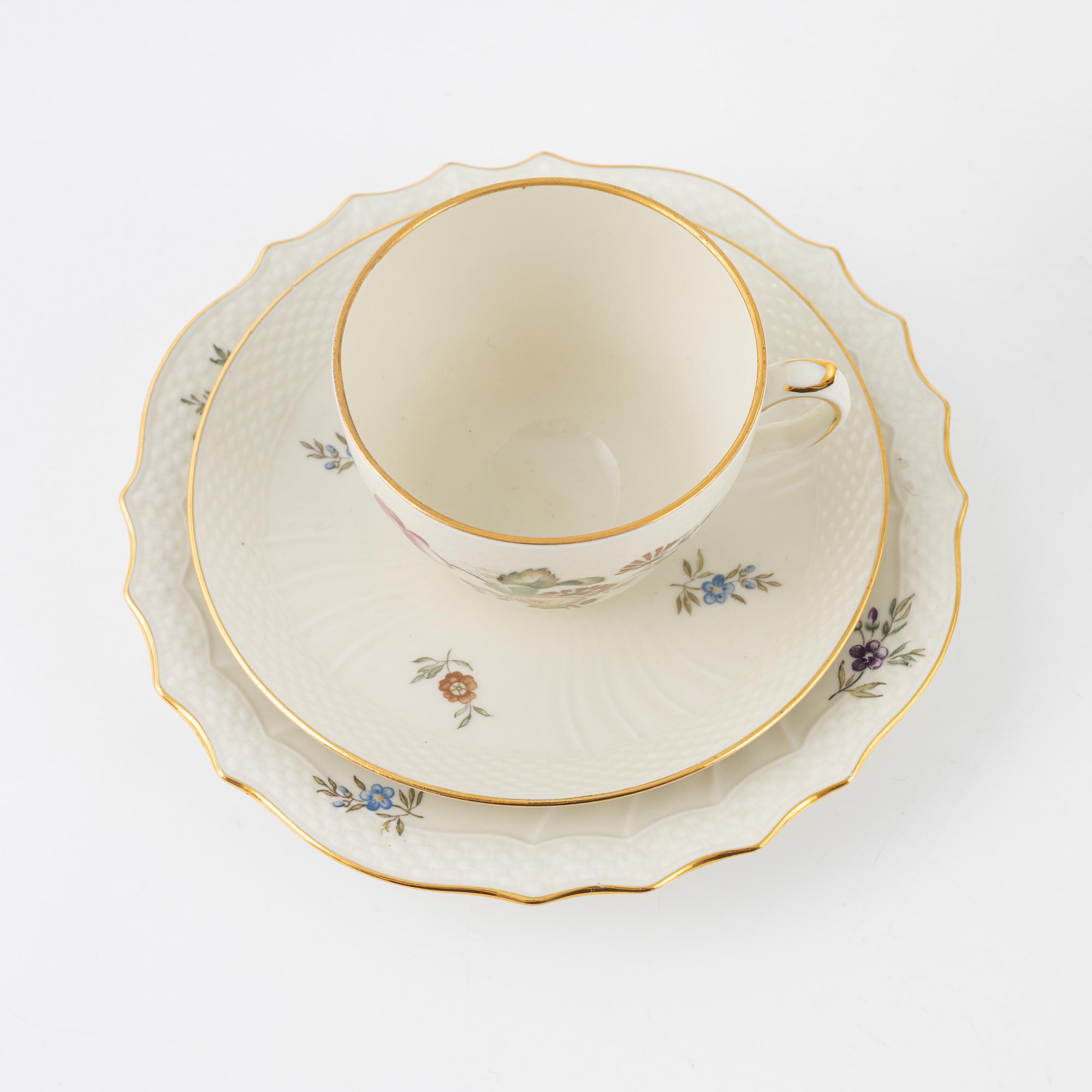 A 26-piece porcelain coffee service, "Frijsenborg", Royal Copenahgen, Denmark.