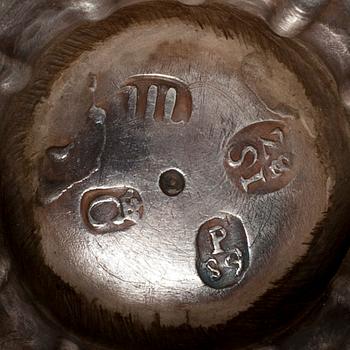 SOCKERRUSKA, silver, Mellaneuropa, 1700/1800-tal. Vikt ca 263 g.