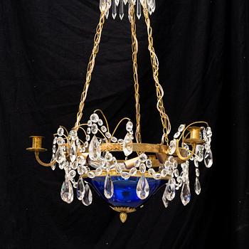 A late Gustavian style chandelier, 20th Century.