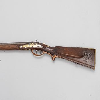 Percussion rifle converted from flintlock, Franz Steskal, Austria, late 18th century.