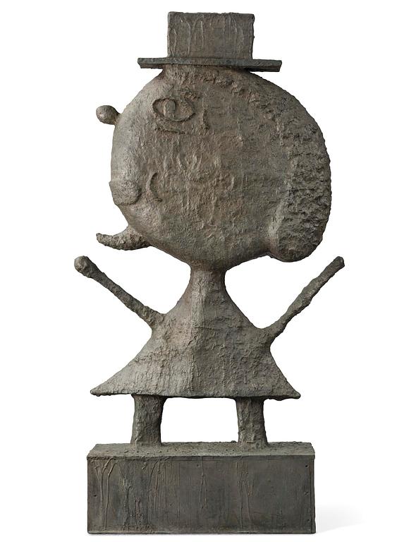 Donald Baechler, "Man with Hat".