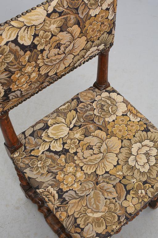 STOLAR, 6 st, snarlika, barock/barockstil, mestadels 1800-talets andra hälft.