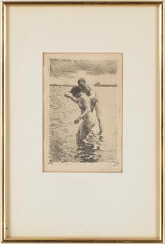 Anders Zorn · ANDERS ZORN, etsning, signerad.