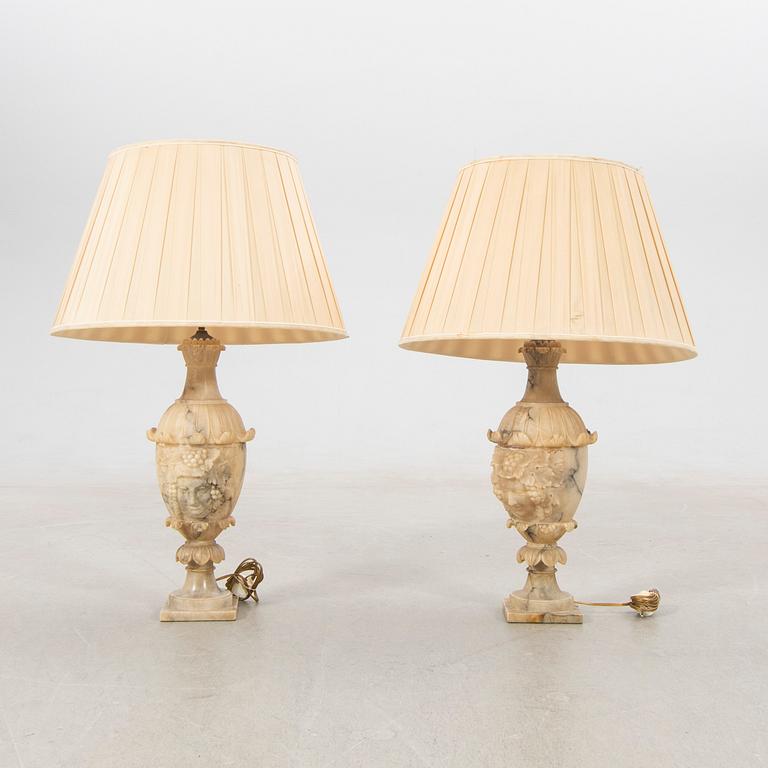 Bordslampor ett par, 1800-tal.