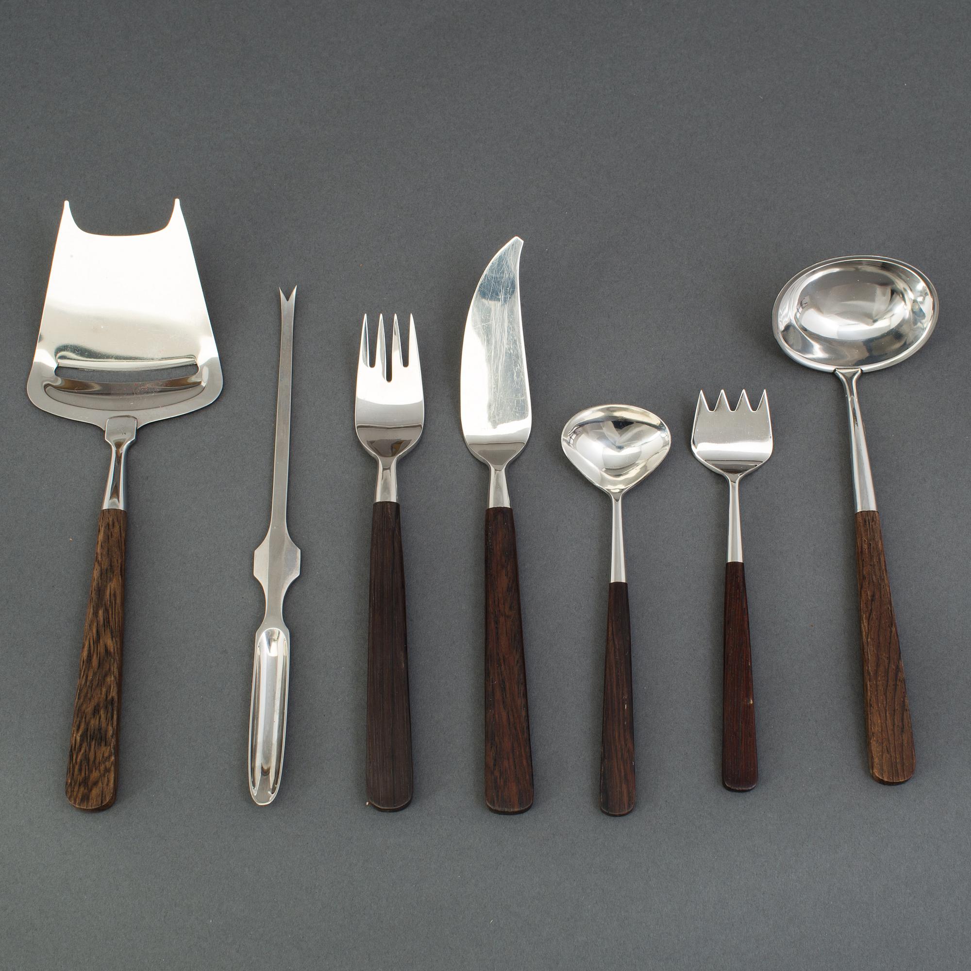 BERTEL GARDBERG, bestickuppsättning 159 dlr "Lion de Luxe", Hackman, Finland, efter 1958, schatull från Stig-Bolaget.