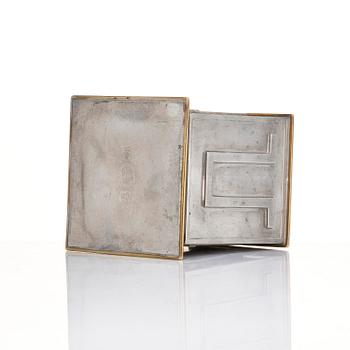 Nils Fougstedt, pennkopp, tenn och mässing, modell A 503, Firma Svenskt Tenn, Stockholm, 1932.