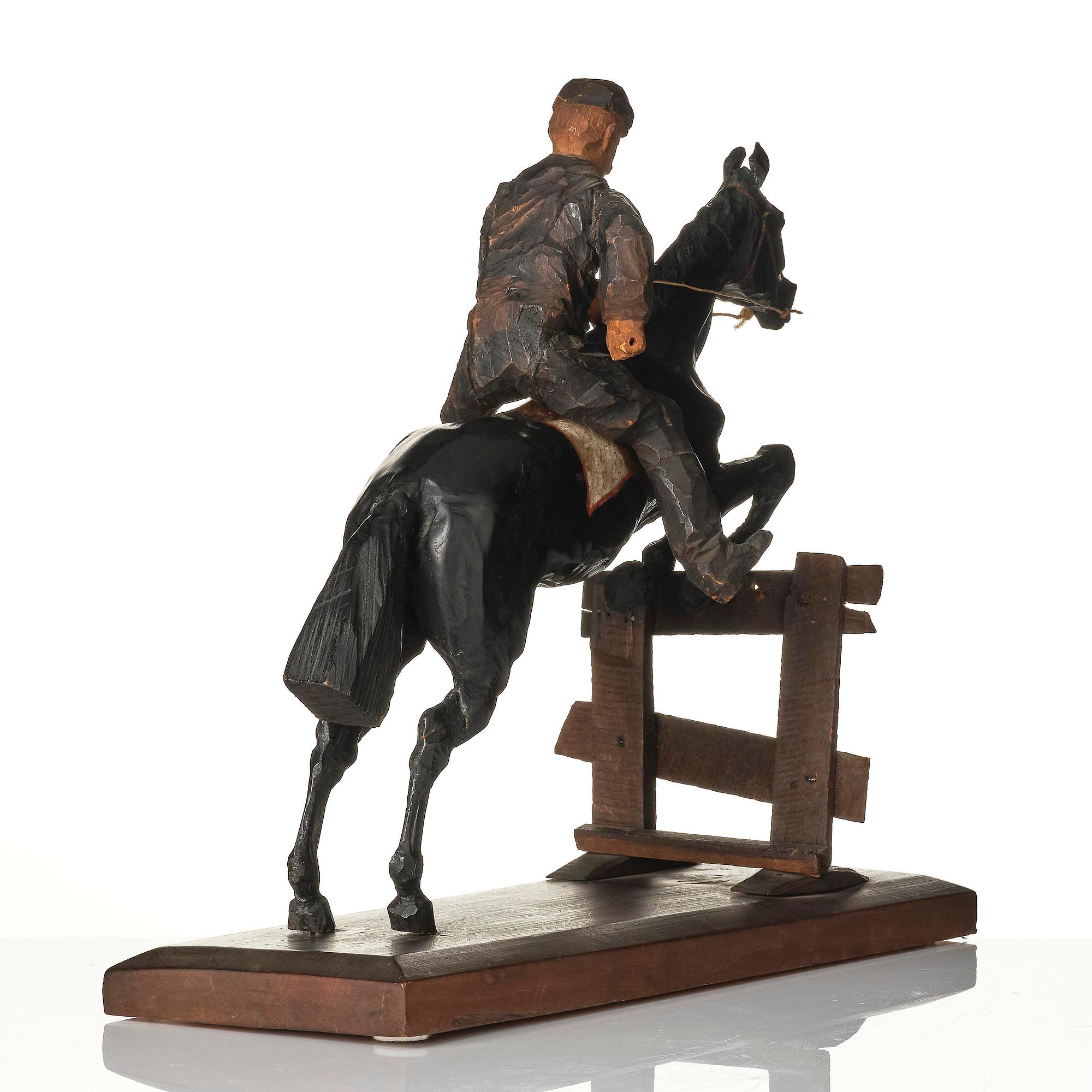 Axel Petersson Döderhultarn, Jockey on horseback.