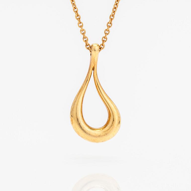 Tiffany & Co, Elsa Peretti, halsband, "Open Teardrop", 18K guld.