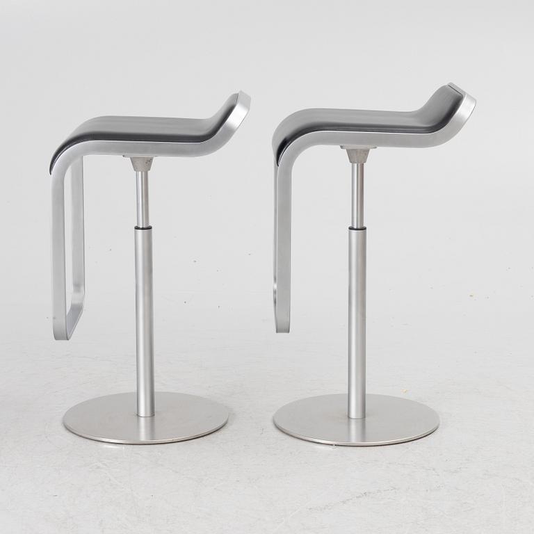 Shin & Tomoko Azumi, a pair of 'Lem' bar stools, LaPalma, Italy.