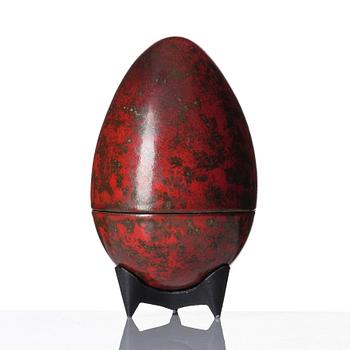 Hans Hedberg, skulptur, ägg, starkeldsfajans, Biot, Frankrike.