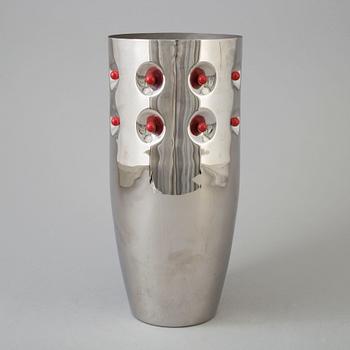 TOBIA SCARPA, a vase, metal, for Morellato, Italy.