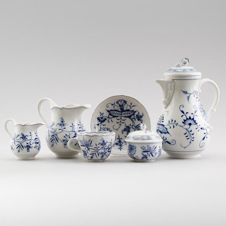 KAFFESERVIS, 16 delar, porslin, Meissen, 1900-tal.