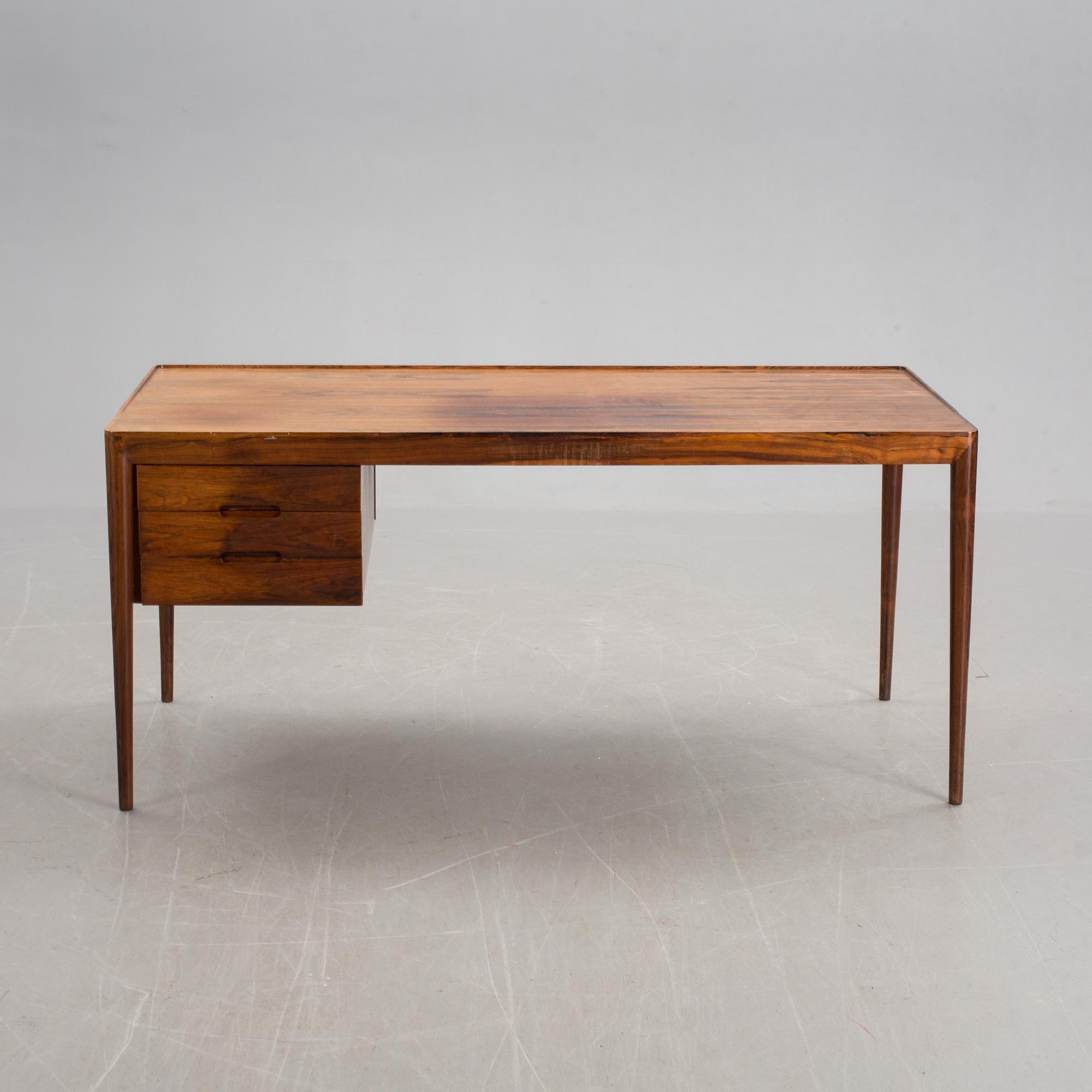 SKRIVBORD, jakaranda, Danmark, 1950/60-tal. Cites-intyg medföljer.