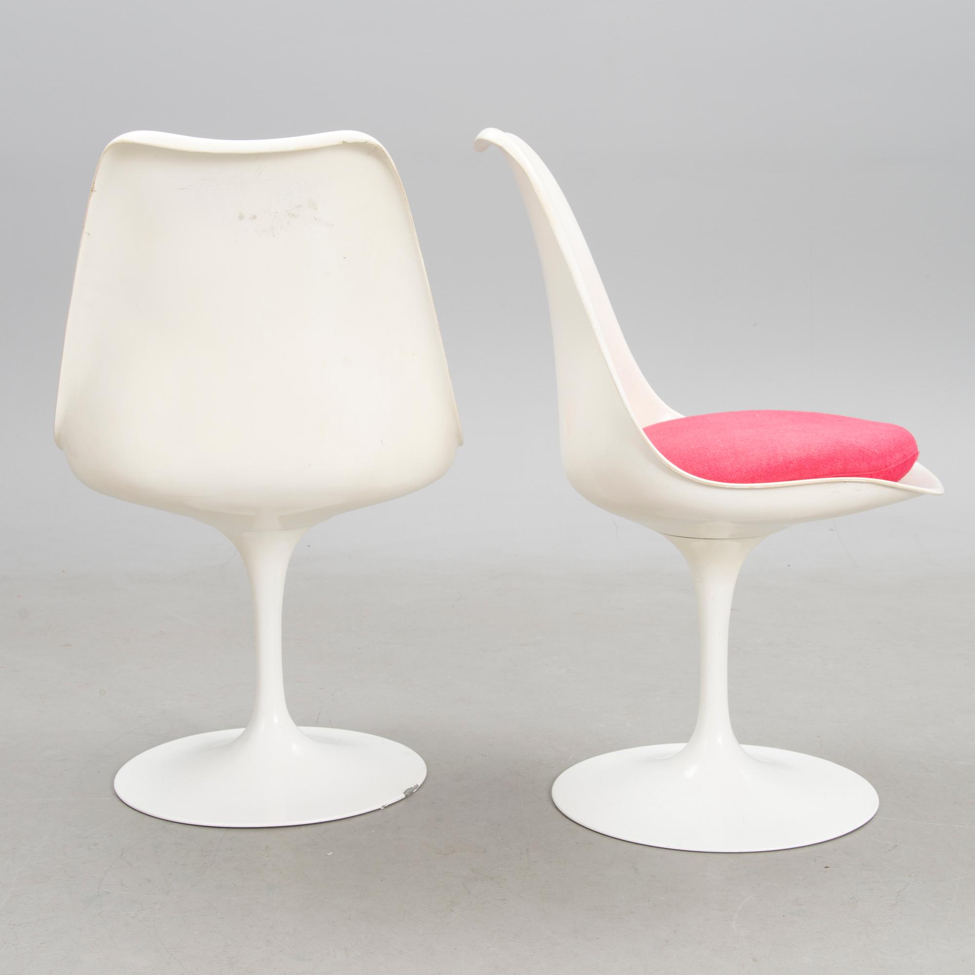 Three Tulip Armless Chairs by Knoll.