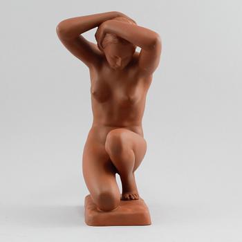 FIGURIN, lergods, Goldscheider, Västtyskland, omkring 1900-talets mitt.