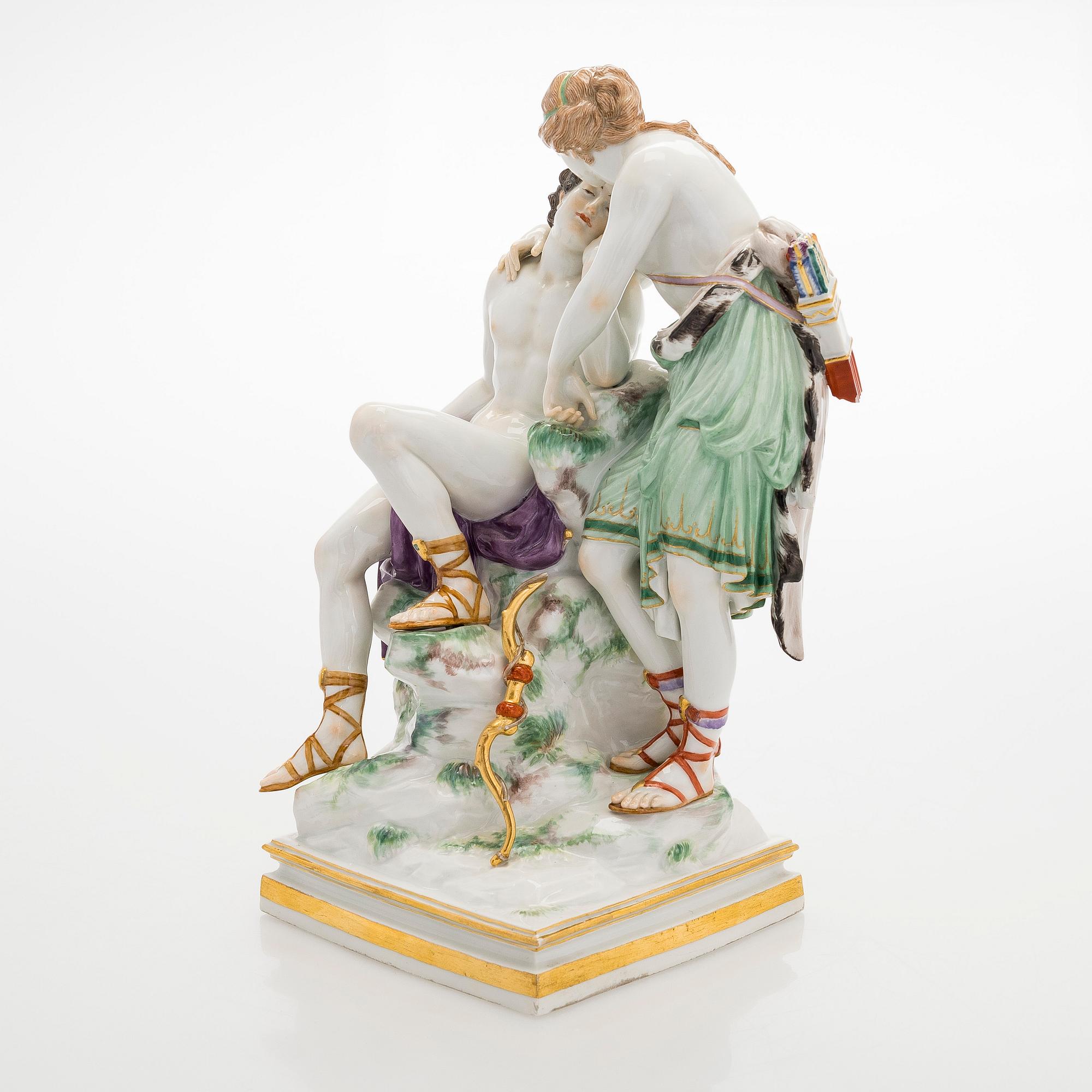 A porcelain figure group, probably Meissen, early 1900s.