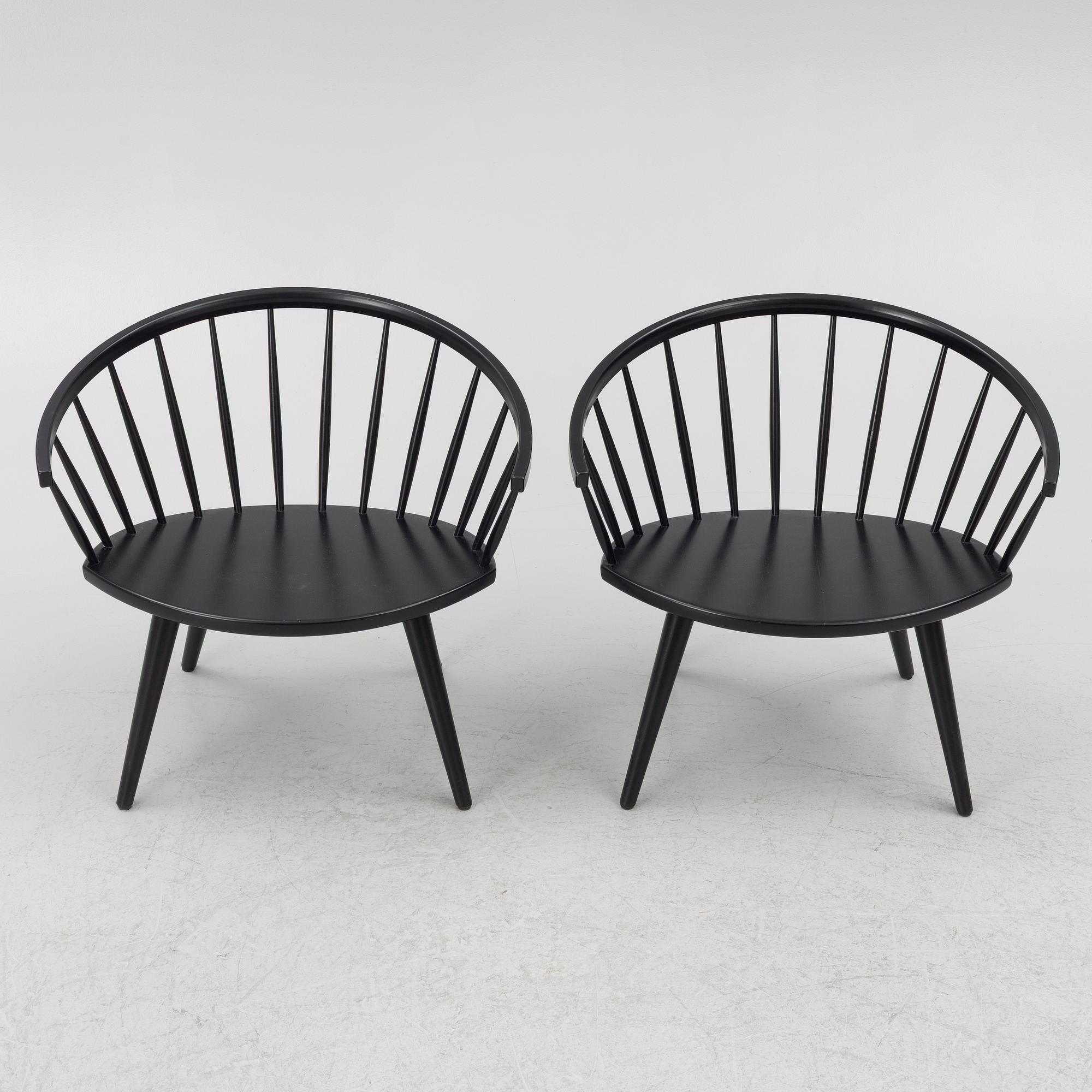 Yngve Ekström, chairs, a pair of 'Arka' chairs, Stolab.