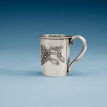 896. MUGG, av FABERGÉ, Moskva 1899-1908. Hovleverantörsmärke och ristad inventariemärkning 19517.