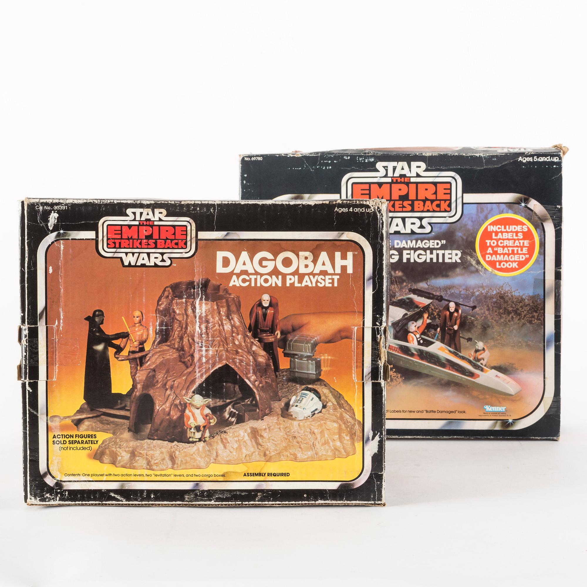 STAR WARS, X-Wing fighter samt Dagobah playset, Empire Strikes Back, Kenner 1980-81.