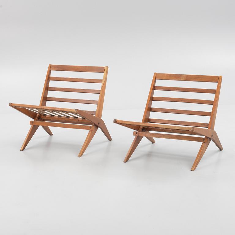 Gillis Lundgren, fåtöljer, ett par, "Bumerang", Ikea, 1950/60-tal.