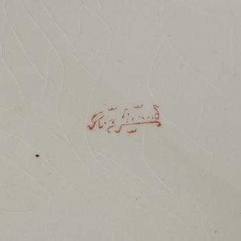 ÄGGTERRIN, flintgods, Rörstrand, 1900-talets början.