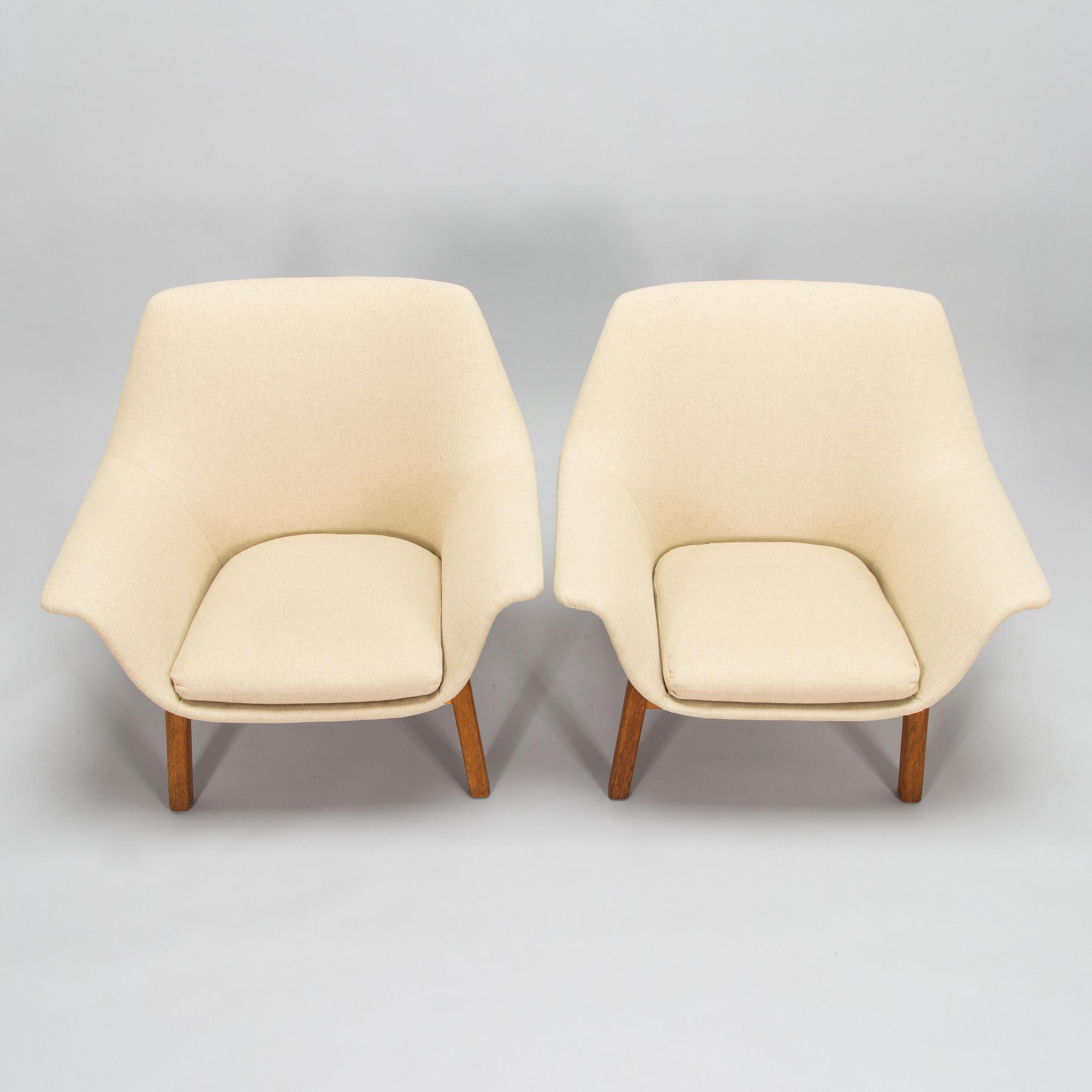 Carl Gustaf Hiort af Ornäs, nojatuolipari, "Master" HMN Huonekalu Mikko Nupponen, Lahti, 1950-luku.