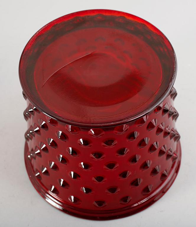 YTTERFODER, rött glas, "Hortus", Josef Frank, Svenskt Tenn.