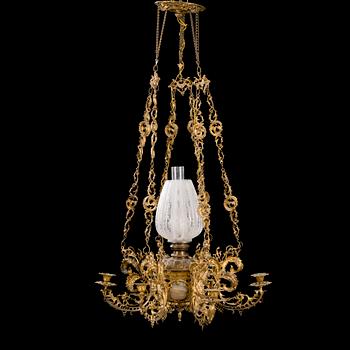 A pendant ceiling light from the end of the 19th Century.