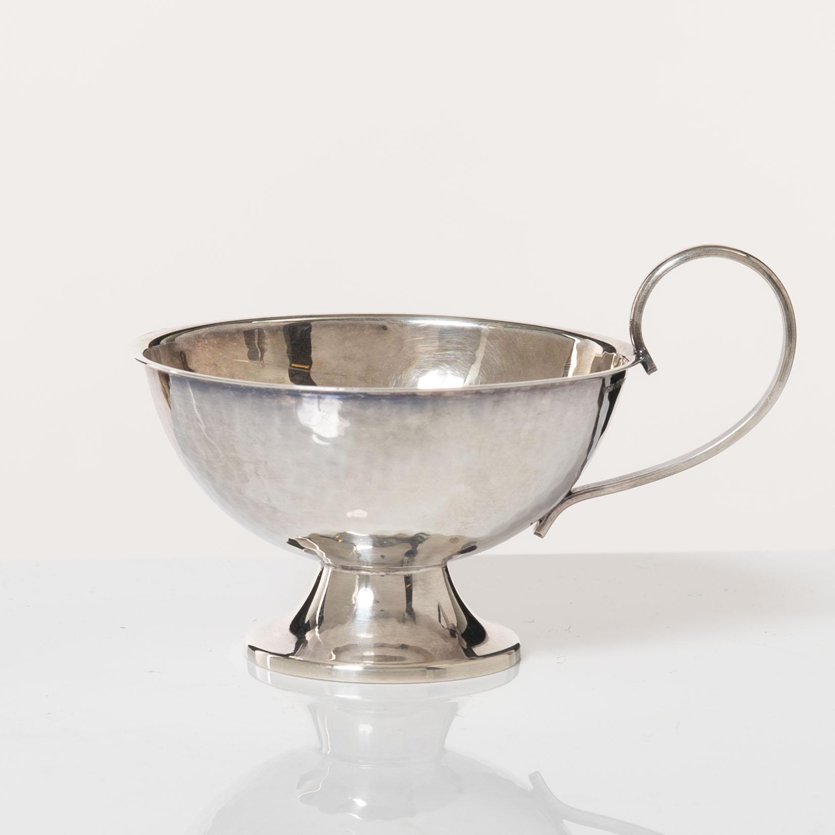 Punschkoppar, 8 st, silver, bl.a. K&EC, Göteborg 1965.