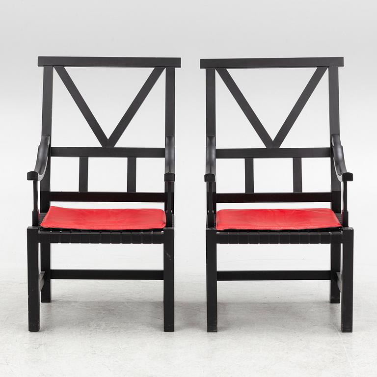 John Kandell, armchairs, a pair, "Victory", Källemo, after 1990.