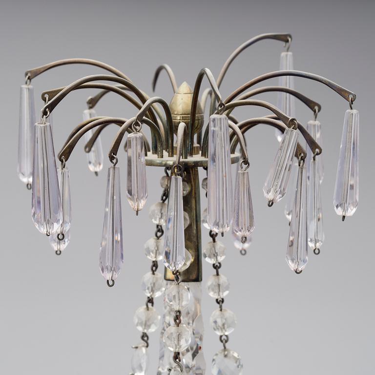 A PAIR OF TABLE CHANDELIERS, Russia early 19th century.