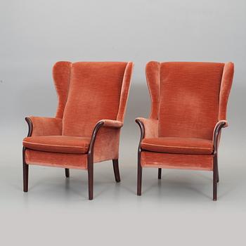 FÅTÖLJER, ett par, "PK 750", Parker Knoll, 1900-talets andra hälft.