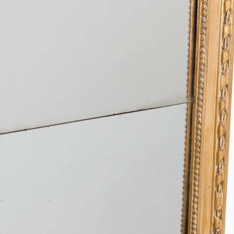 A late Gustavian style mirror, second half of the 19th century.