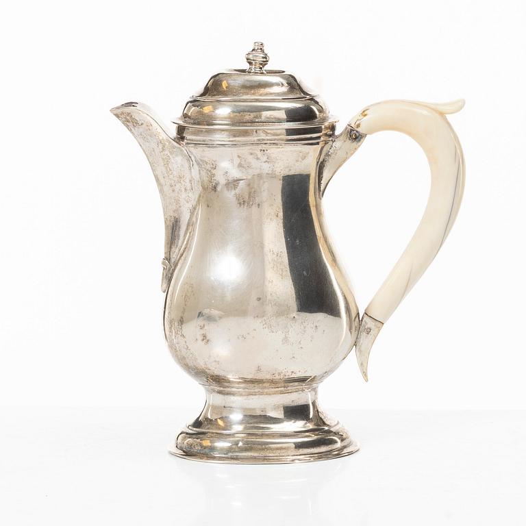 An Austrian silver coffee pot, Rabb, 1797.