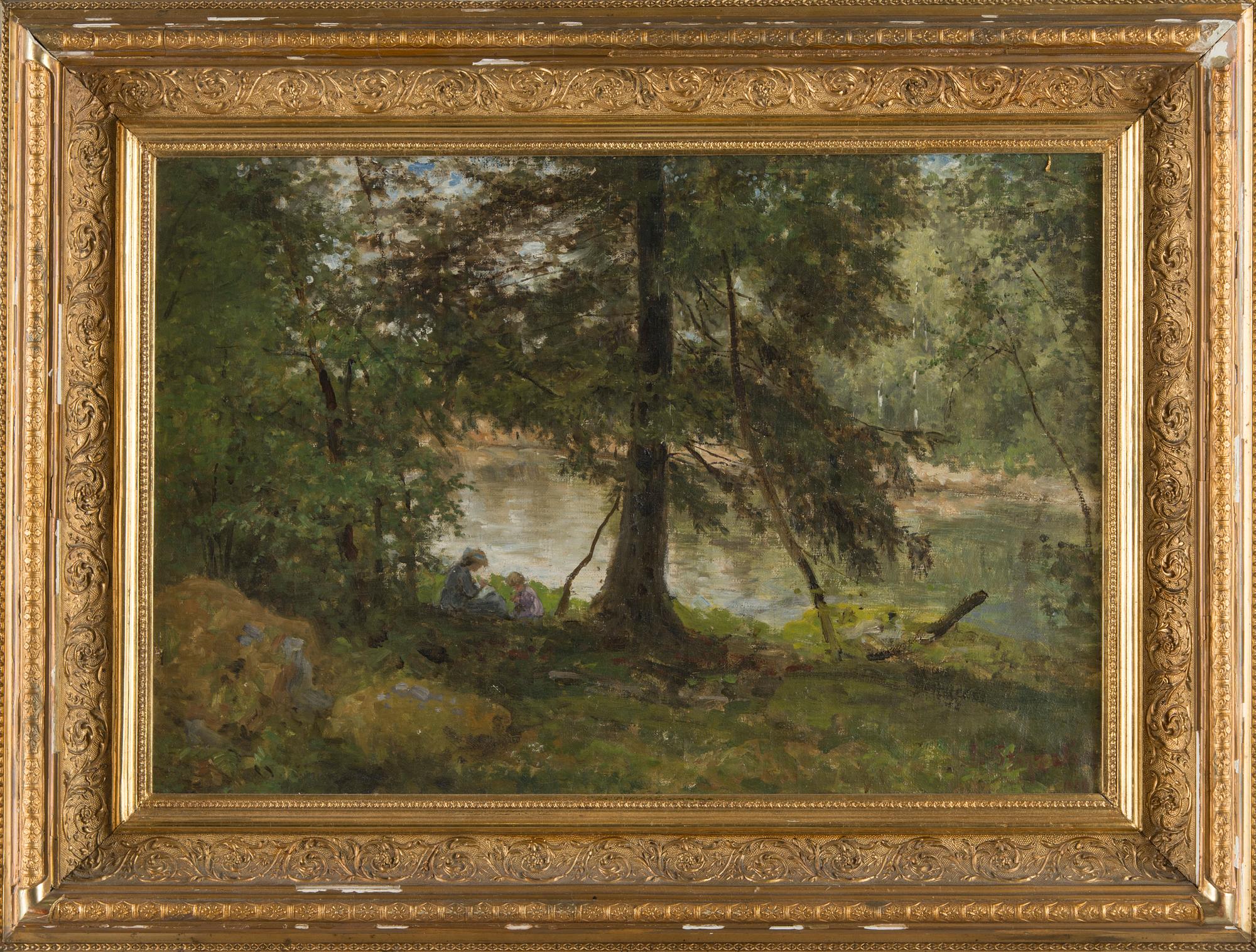 Julia Stigzelius-de Cock, Sommardag vid dammen.