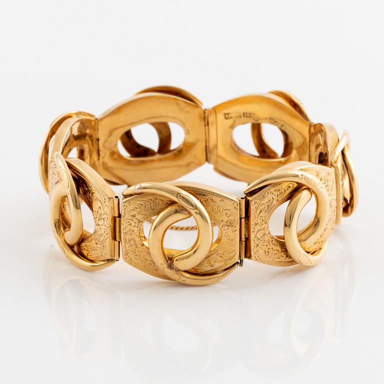 Armband, 18K guld, 1800-tal.