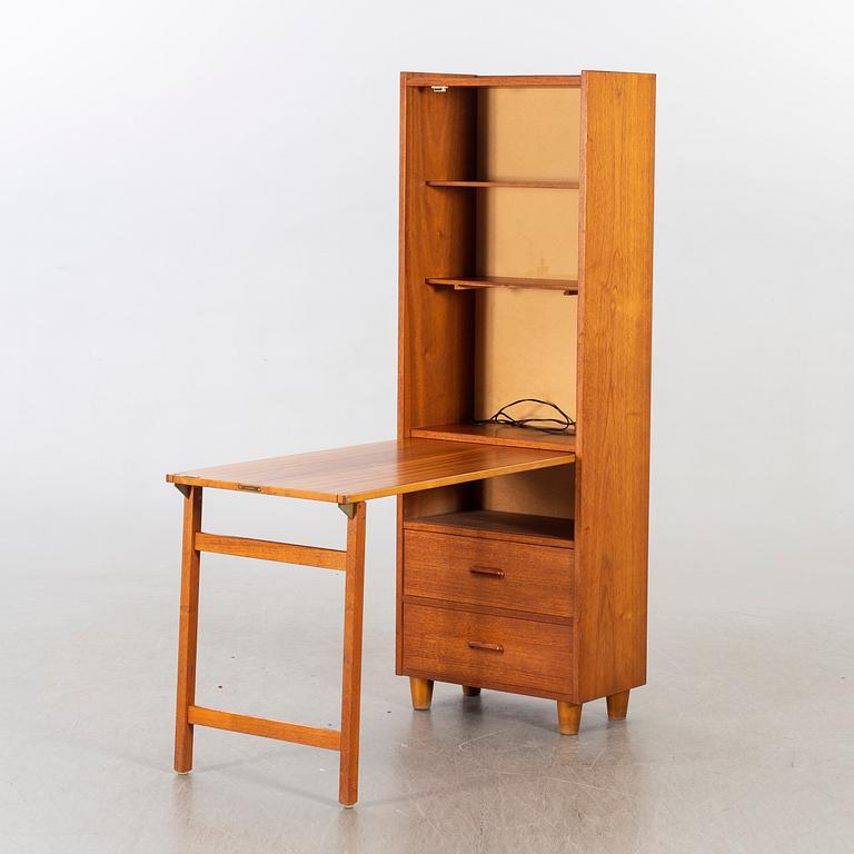 SKÅP MED SKRIVBORD, 1950-tal.