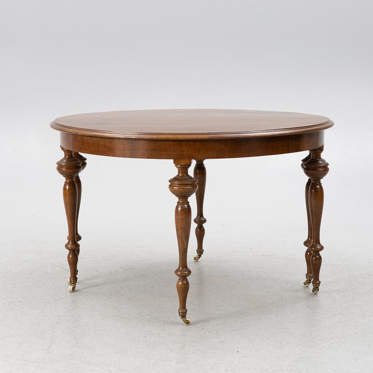 Dining table, late 19th century.